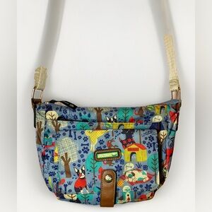 Lily Bloom Dog Print Crossbody Bag Adjustable Strap Cute Novelty Purse Dogs